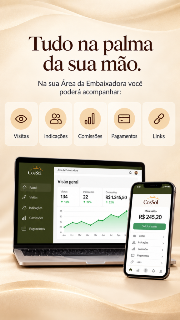 Painel da Área da Embaixadora CosSol
